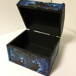 Galaxy Box Hand Painted Chest Outerspace Original Art Jewelry Wooden ...