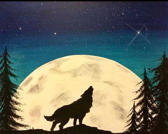 Wolf Moon Painting Wolf Moon Painting
