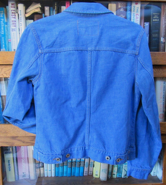 Vintage 1990's Guess Trucker Jacket Women's M Blu… - image 5