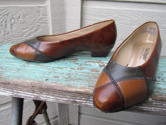 Vintage 1980's Hush Puppies Made in USA Brown Mul… - image 1