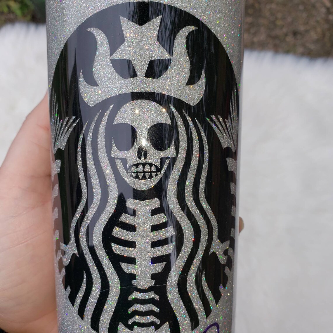 Skull Personalized Starbucks Coffee Cup Starbucks Cup Etsy