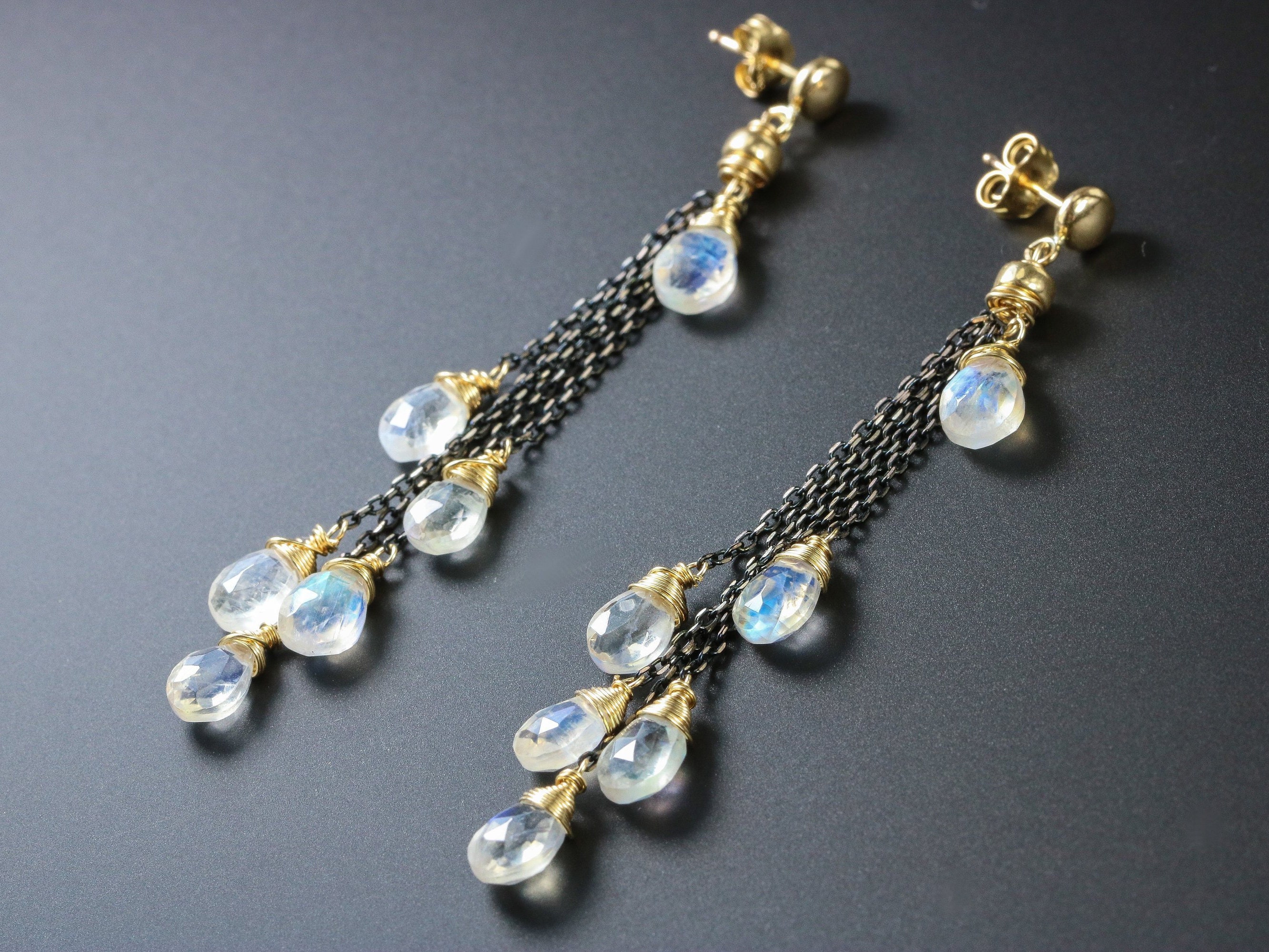 Chic Square Moonstone Earrings main image 0