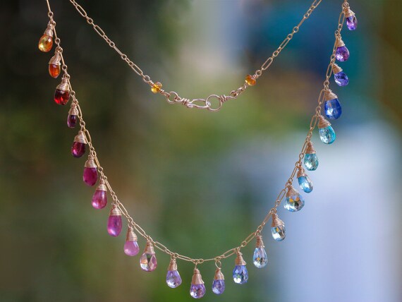 Rainbow online stone necklace