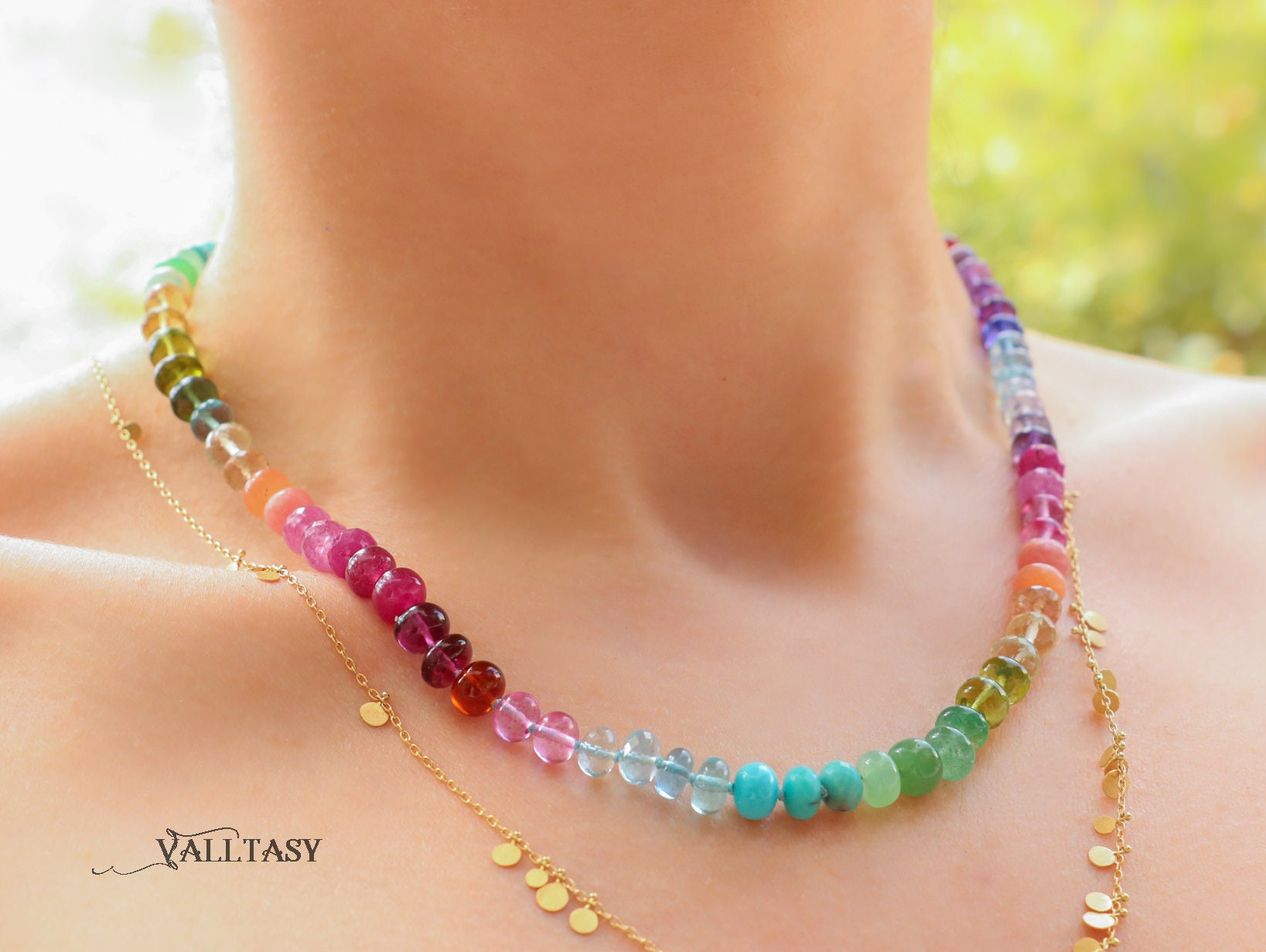 Multi Color Multi Stone Necklace – Nebula Jewels