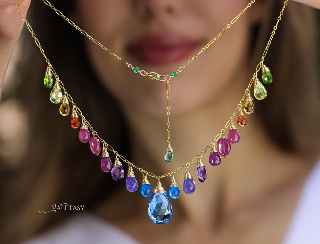 Rainbow Necklace Luxe - Agate Gemstone *RESTOCK*
