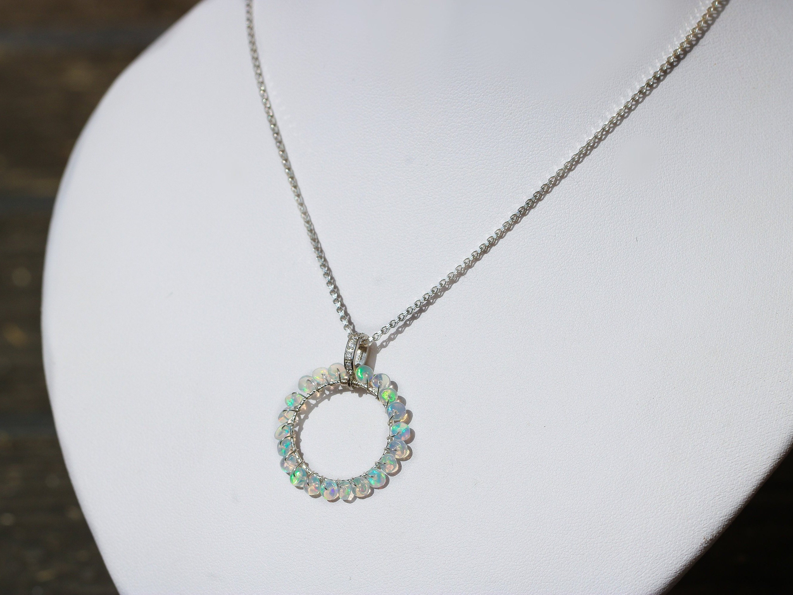 Ethiopian Opal Pendant Ethiopian Opal Necklace Welo Opal - Etsy