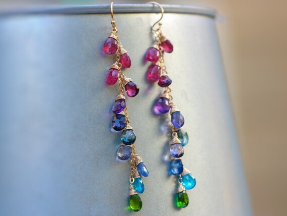 Etsy gemstone earrings deals