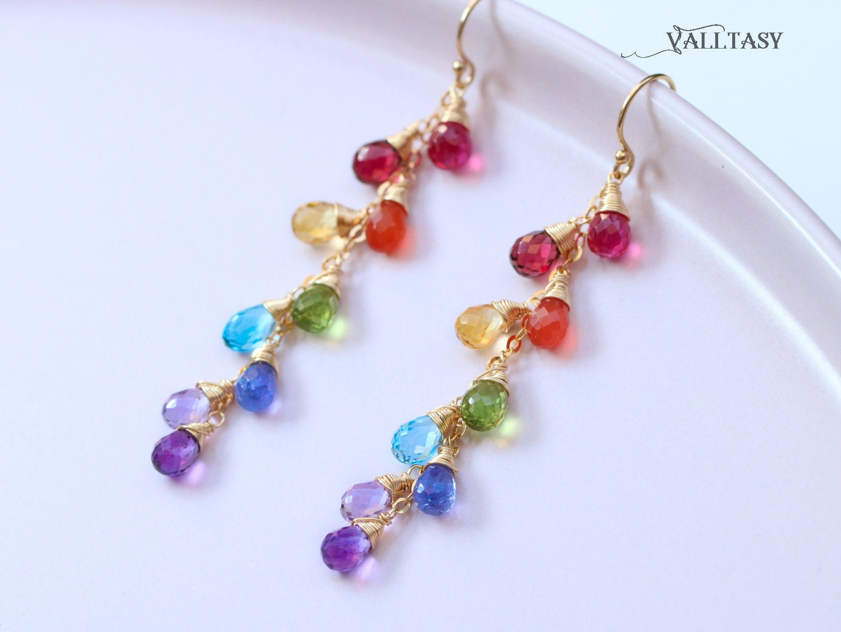Rainbow 2024 gemstone earrings