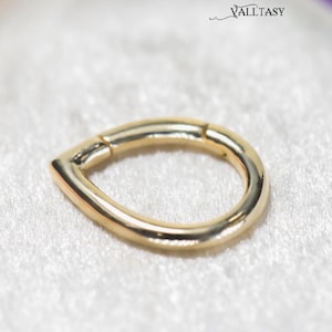 14K Gold Drop Connector, Charm Holder, Push Lock, 14K Drop Connector, 14K Lock, Round Shaped Gold Enhancer Snap Lock Clicker SOLID GOLD 14K