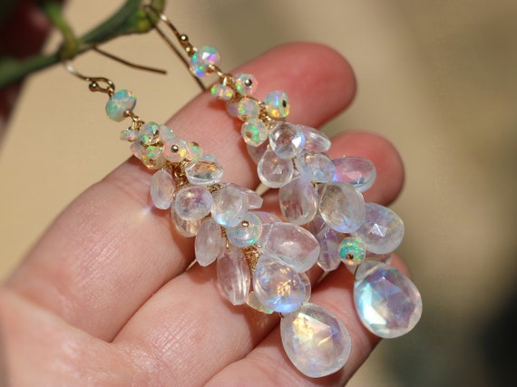 Etsy opal shop earrings