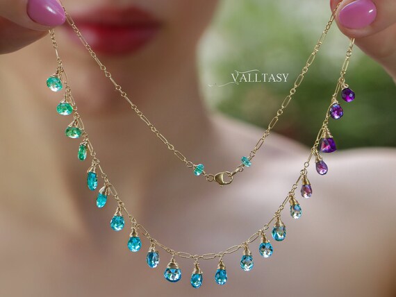 Blue purple stone jewelry sale