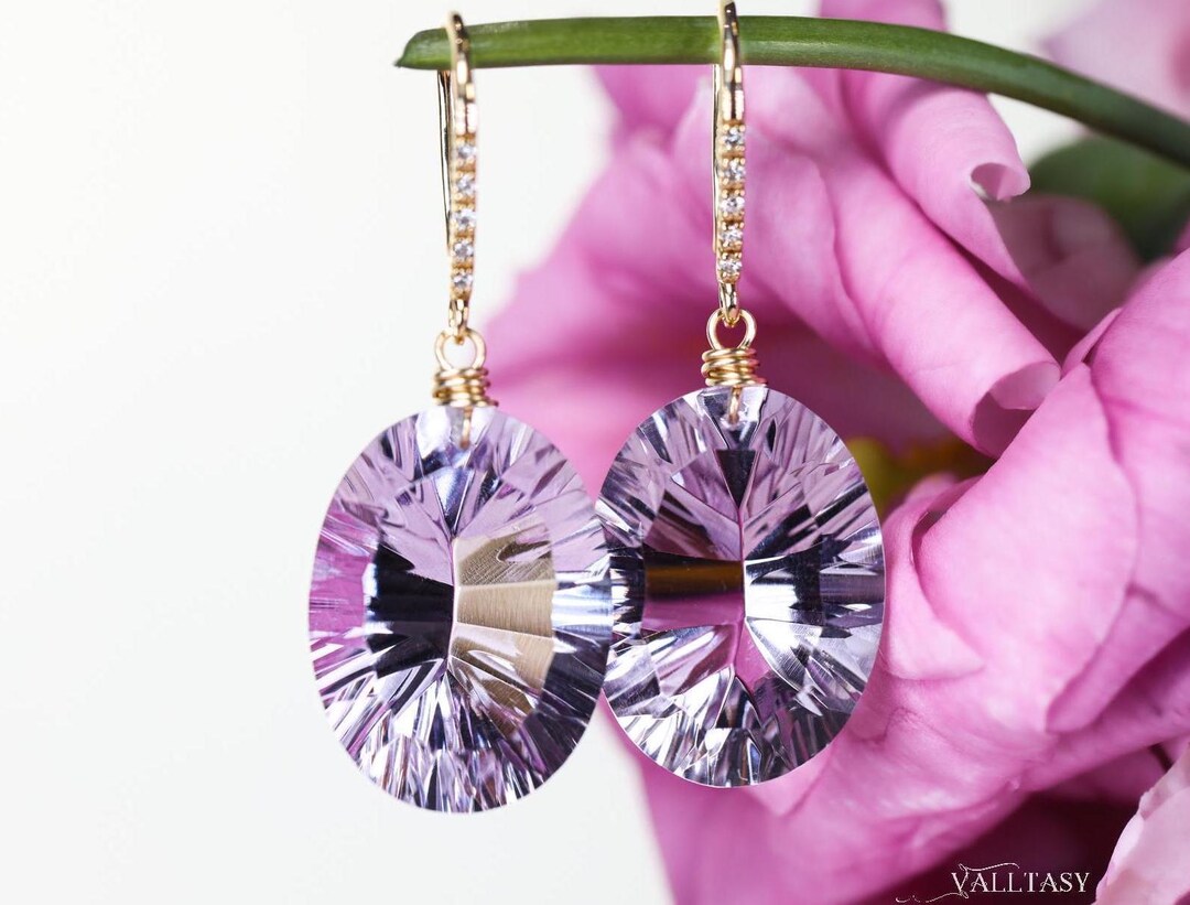 イヤリング・ノンホールピアス Classy ... pink Amethyst 14kgf イヤリング・ノンホールピアス Classy  pink Amethyst 14kgf