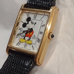 Vintage Lorus/Seiko Disney Mickey Mouse Watch Gold Case V515-5150, rare Mickey Mouse watch
