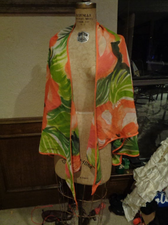 Vintage Masinali originals hand painted shawl made
