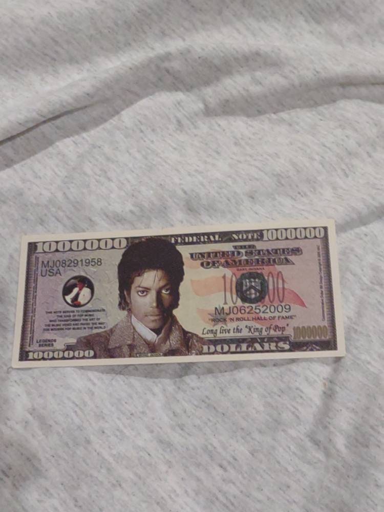 Michael Jackson Commemorative Souvenir Note Currency Collectibles