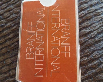 SEALED Vintage BI Braniff Airlines Advertising Deck Of Translation Playing Cards 