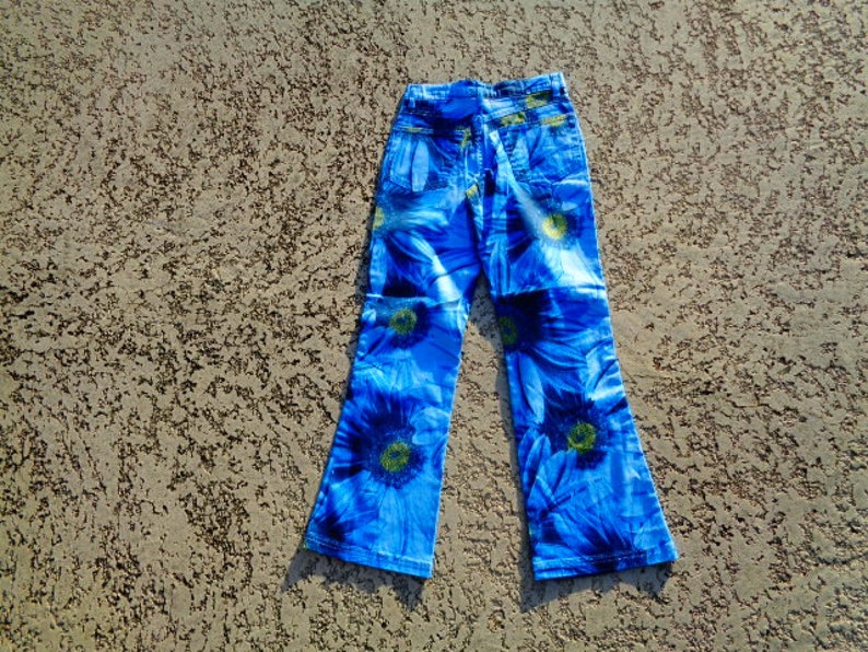 girls flower power groovy jeans NWT Dead Stock NOS NWT