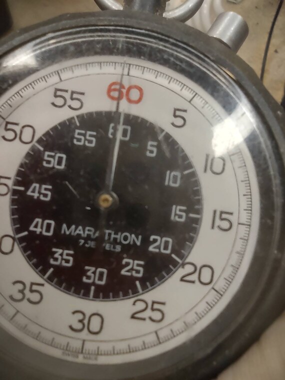 Marathon 7 jewels Swiss made military stop watch work… Gem