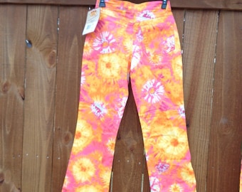vintage 90s girls Hippie Flower Jeans | Streetwear jeans/ NWT Dead Stock size size 10 Juniors hippie jeans