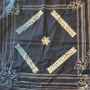 vintage ski resort bandanna, Pocket Square /Handkerchief   Breckenridge ski lodge  bandan  Head Scarf Neck Purse Kerchief Scarf Accessory