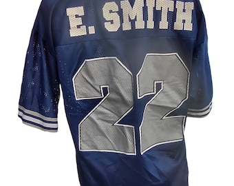 1995 Made in USA Vintage 90's Size XL Original Dallas Cowboys #22 Emmitt Smith Classic Pro Player Football T-shirt