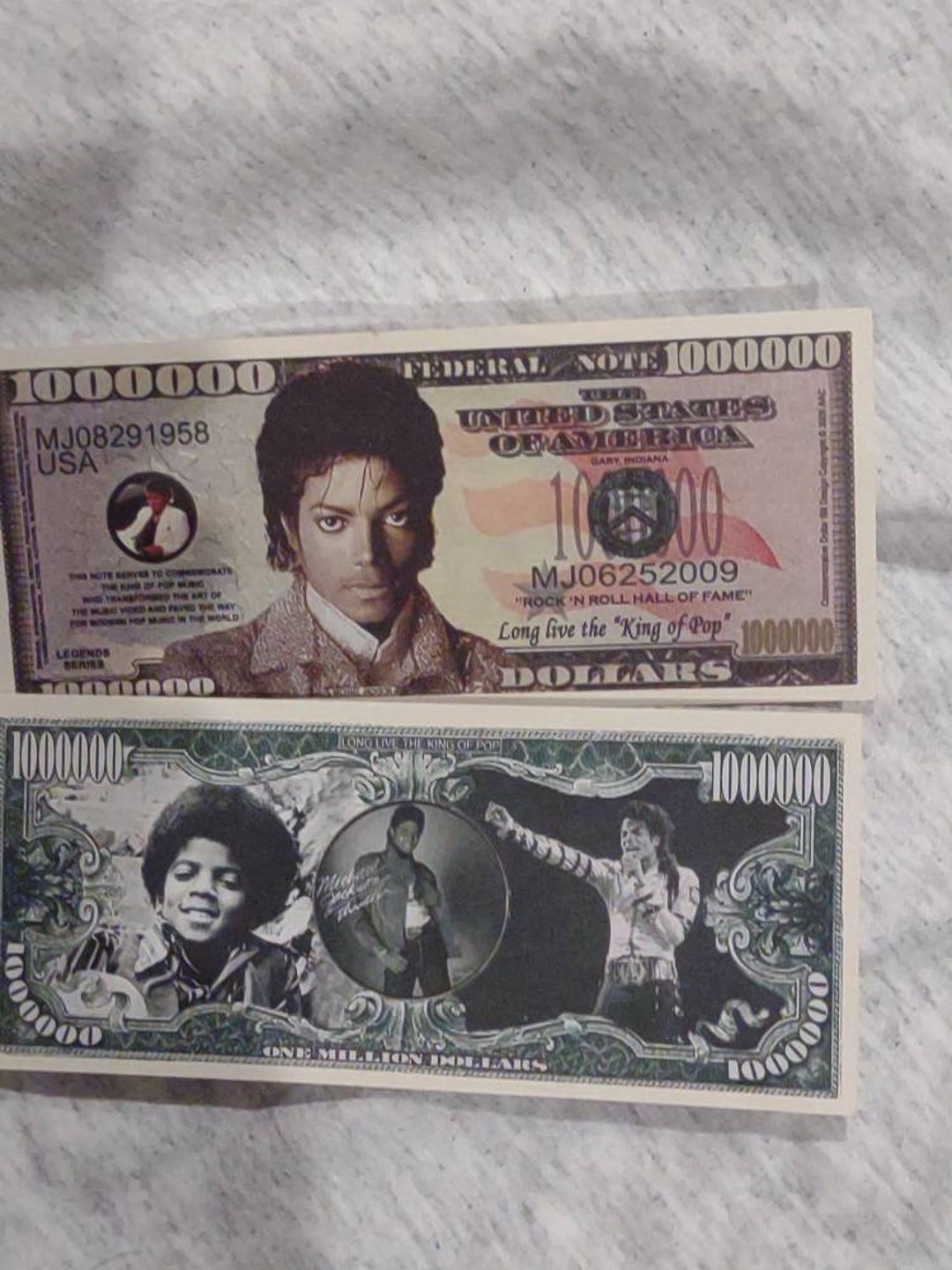 Michael Jackson Commemorative Souvenir Note Currency Collectibles