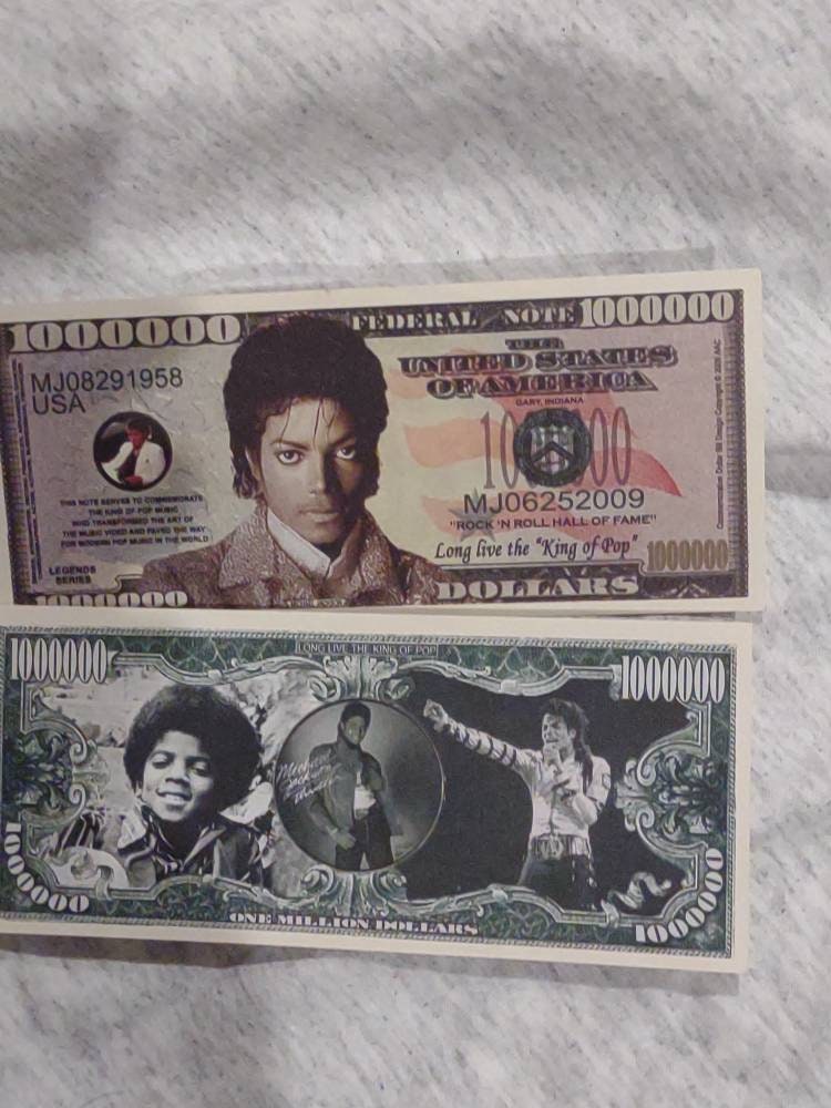 Michael Jackson 記念紙幣 3枚セット Michael Jackson Commemorative Souvenir Note Currency Collectibles