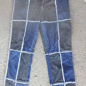 Women&#39;s Hi rise patchwork jeans vintage size 13/14