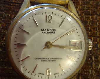Madson Calendar Automatic Swiss Watch with date ---vintage works great