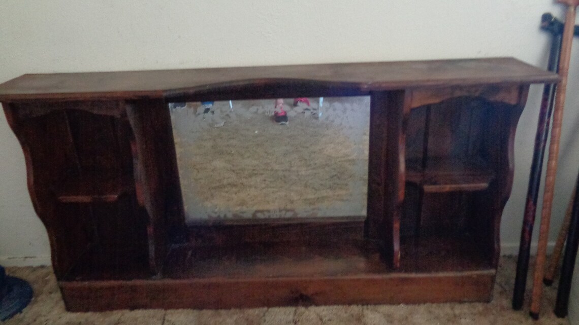 Vintage 80s waterbed headboard etched mirror Etsy