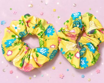 Pretty Spring Floral Scrunchie