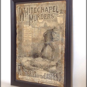 Aged Reproduction Whitechapel Murders Penny Dreadful cover Art Print A4 size