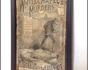 Whitechapel Murders Penny Dreadful cover Art Print - hand aged A4 size