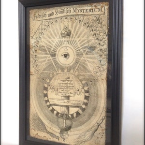 Mysterium - Magick alchemy symbolism aged print - A4 size.