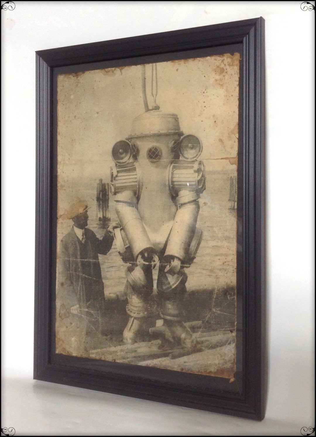 Victorian Deep Sea Diving Suit Hand Aged Art Print - A4 Size. - Etsy