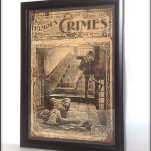 Gealterte Reproduktion Famous Crimes Jack the Ripper Cover Kunstdruck A4-Format