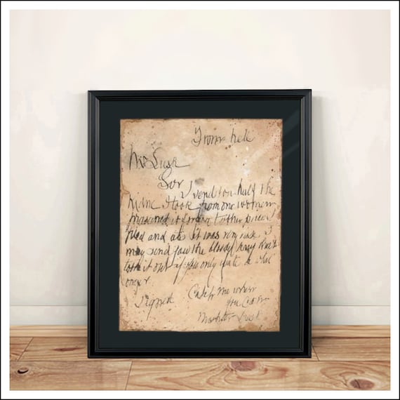 Jack the Ripper From Hell Letter Aged Reproduction Art Print