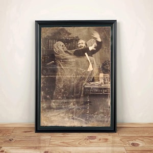 Victorian Ghost Photography hand aged print A4 size