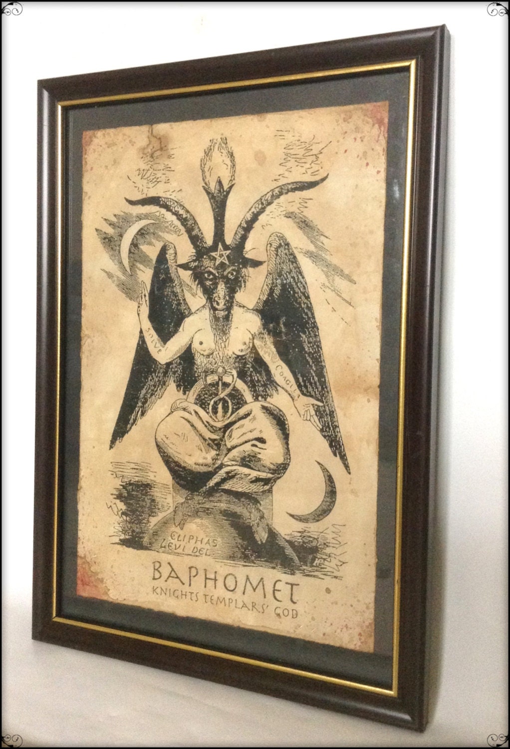 Baphomet Aged Reproduction Print A4 size Etsy