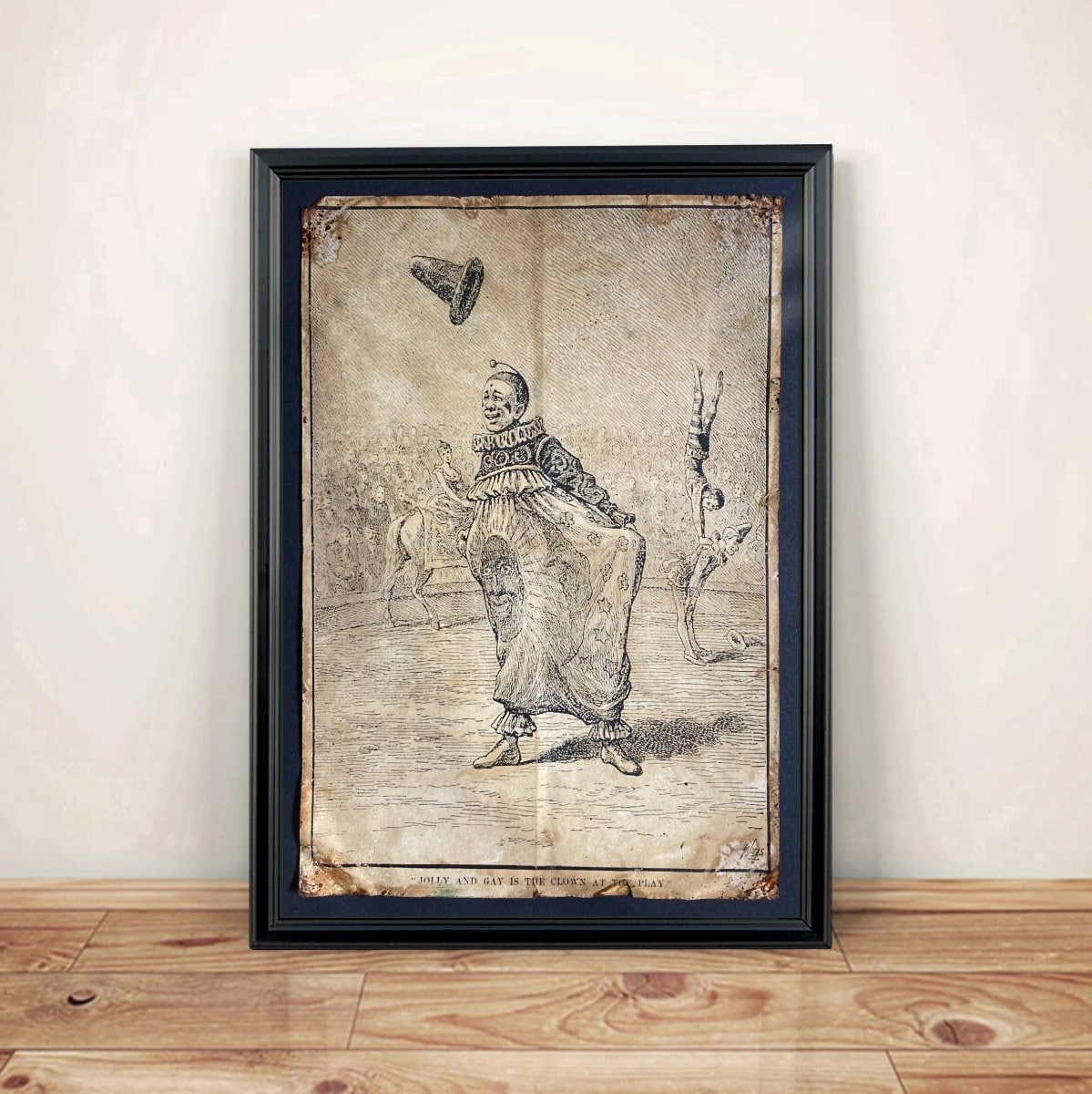 Aged Reproduction of a Victorian Clown Drawing. Art Print A4 Size. - Etsy