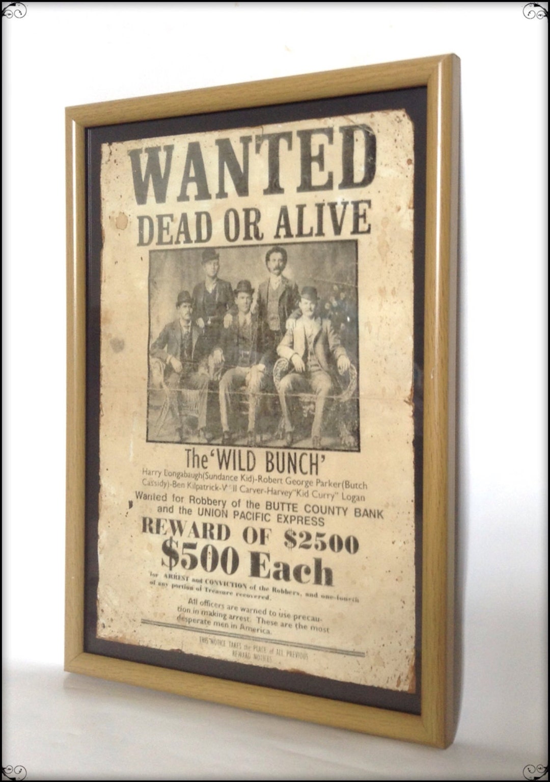 The Wild Bunch Aged Reproduction Wanted Poster - Art Print A4 Size. - Etsy