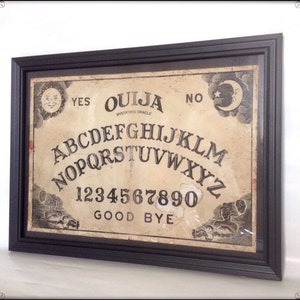 Hand-Aged Vintage Ouija Board Art Print | Occult Wall Decor | Antique Look Gothic Home Decor | Paranormal Gift | A4 size