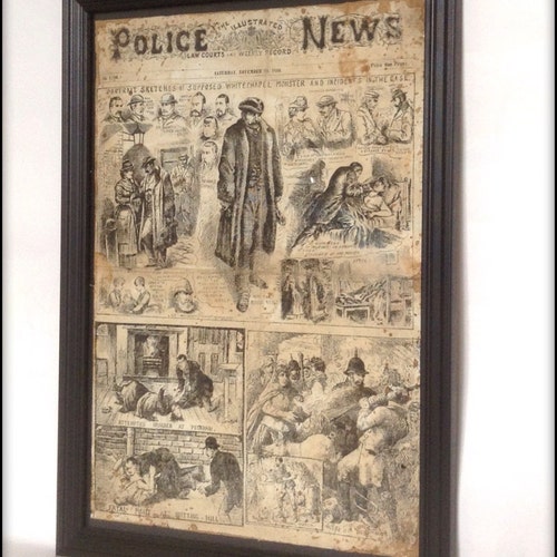 Set of 2 Jack the Ripper Wanted Posters Leather Apron Etsy