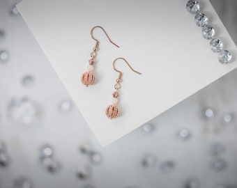 Small crystal stone earrings rose gold earrings stainless steel earrings