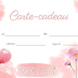Certificat-cadeau bijoux, carte-cadeau bijoux