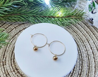 Hoop earrings gold color stainless steel