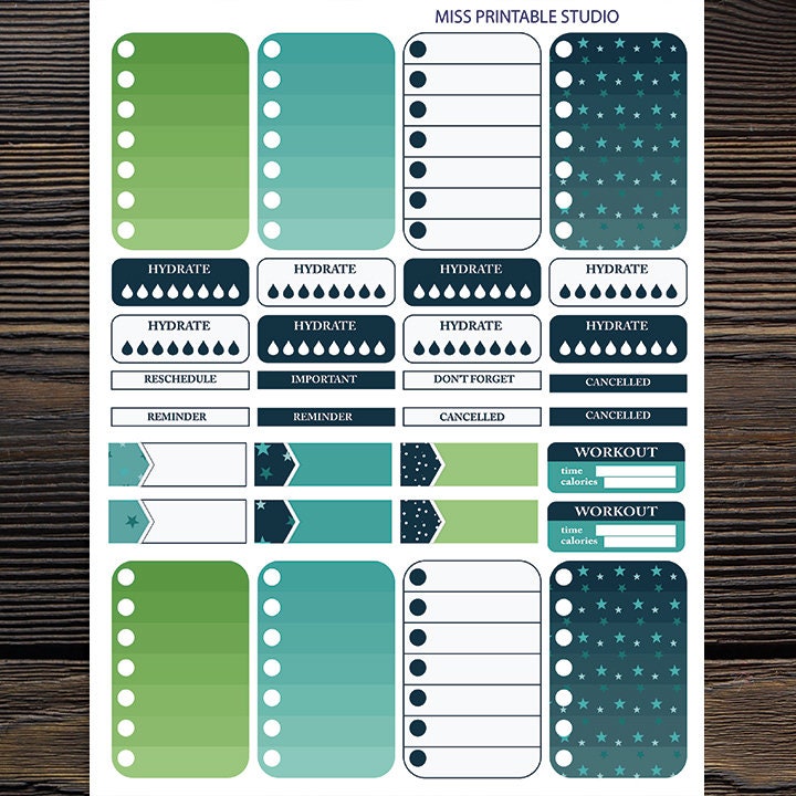 Winter Printable Big Happy Planner Stickersbig MAMBI Happy | Etsy