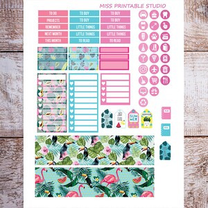 July Monthly Kit Planner Stickers Printable, HAPPY PLANNER STICKERS ...