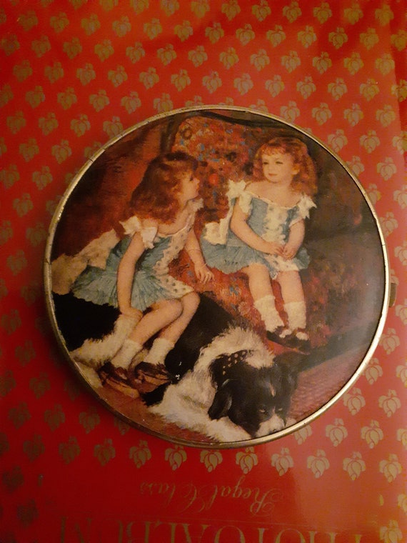 Vintage Large Mirror Compact With children - image 1