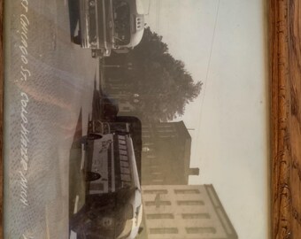 C 1940’s Framed Black & White Photo of West Chicago St, Coldwater, Michigan